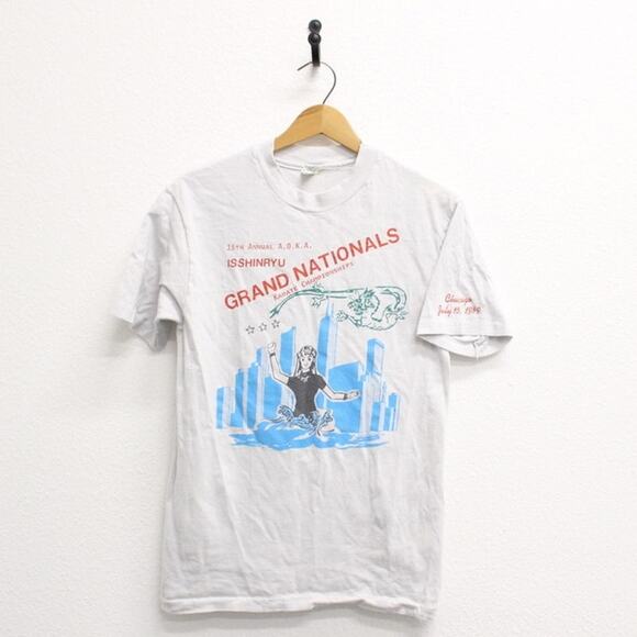 Vintage AOKA Isshinryu Karate Championships 1989 T Shirt Medium - Picture 1 of 7